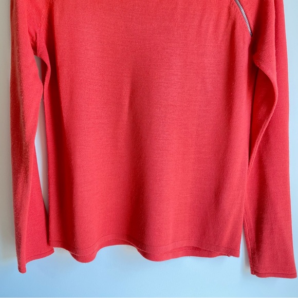 Solar Womens Red Orange Lightweight Knit Blend Sweater Top, Size S - Picture 5 of 15